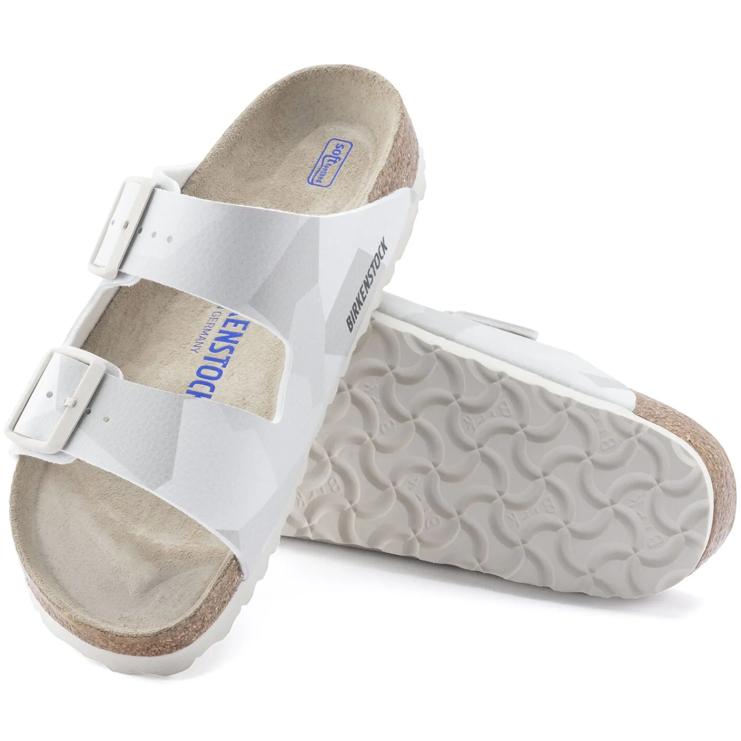 Cheap Birkenstock Arizona Desert Soil Geo Camo Snow White