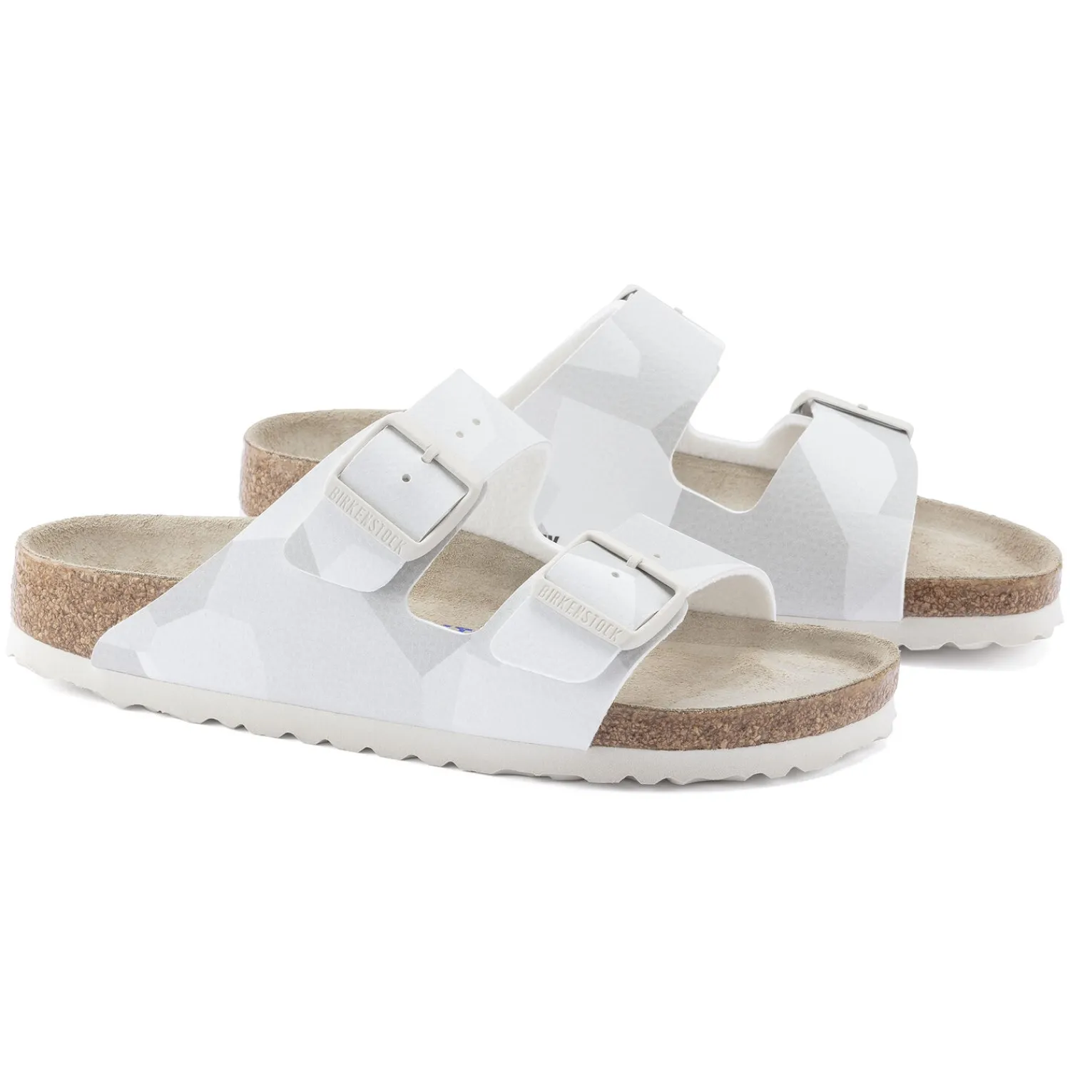 Cheap Birkenstock Arizona Desert Soil Geo Camo Snow White