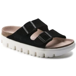 Cheap Birkenstock Arizona Chunky Suede Black