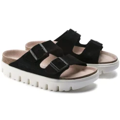 Cheap Birkenstock Arizona Chunky Suede Black