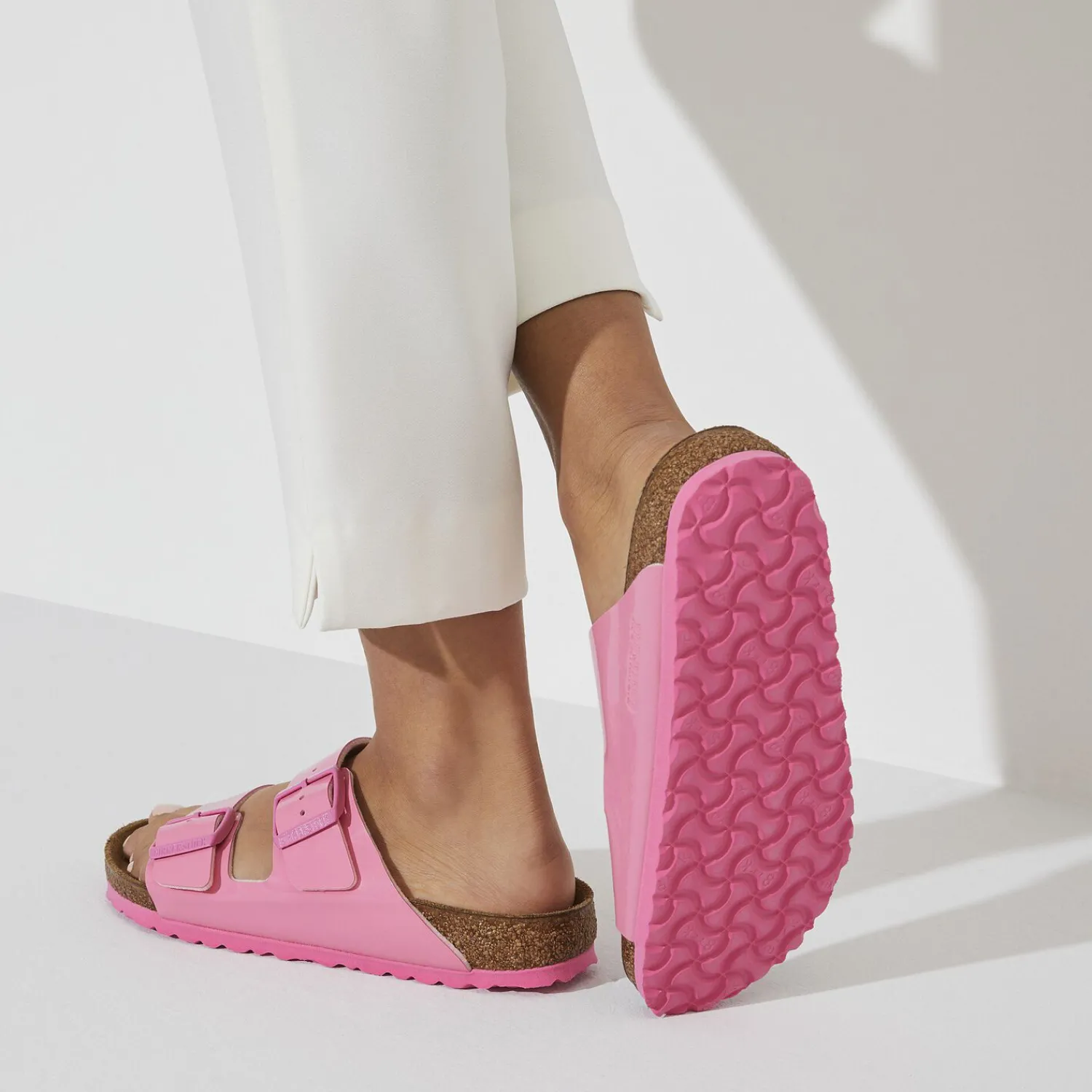 New Birkenstock Arizona Patent Candy Pink