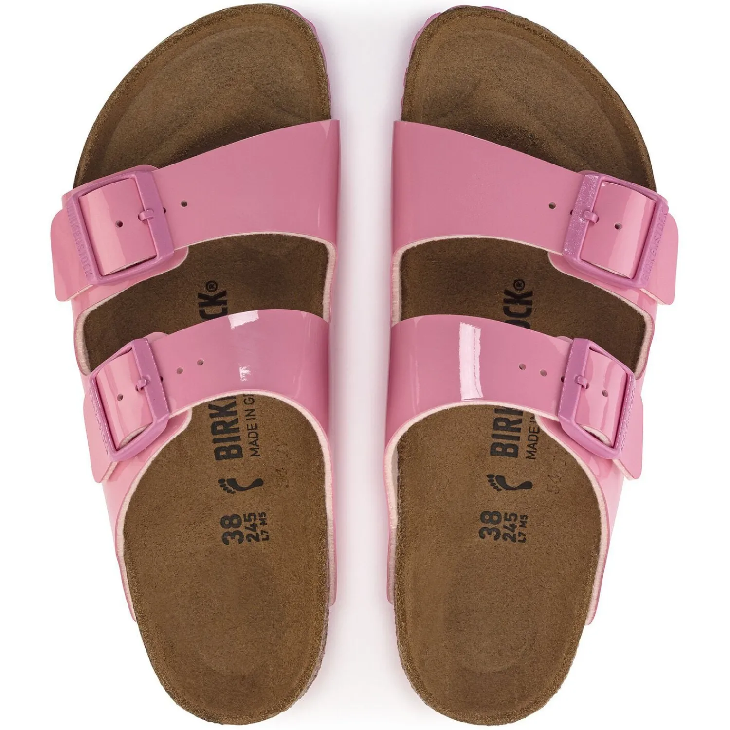 New Birkenstock Arizona Patent Candy Pink