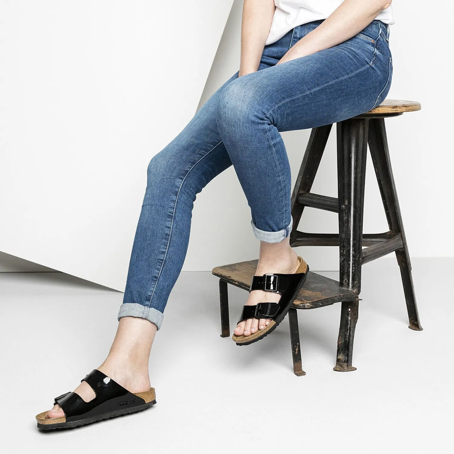Best Sale Birkenstock Arizona Black Patent