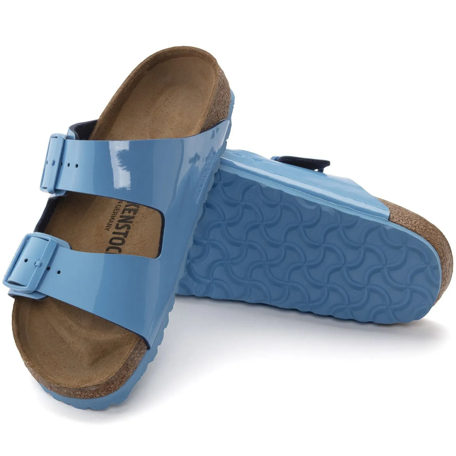 Fashion Birkenstock Arizona Patent Sky Blue