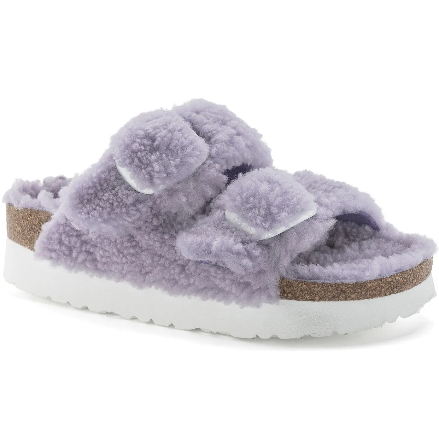 Online Birkenstock Arizona Big Buckle En Fourrure D'Agneau Purple Fog