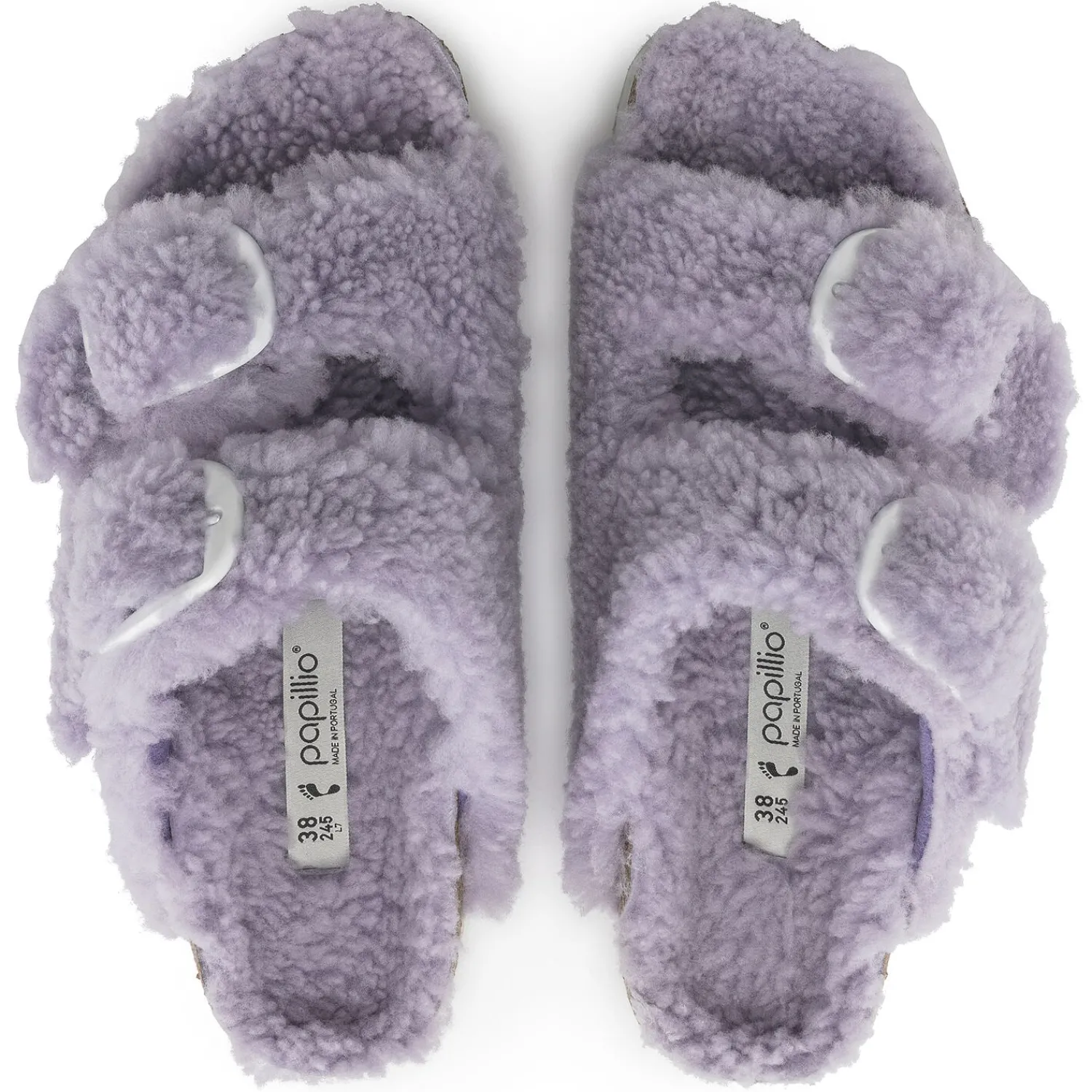 Online Birkenstock Arizona Big Buckle En Fourrure D'Agneau Purple Fog