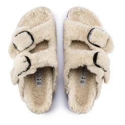 Store Birkenstock Arizona Big Buckle En Fourrure D'Agneau Teddy Eggshell