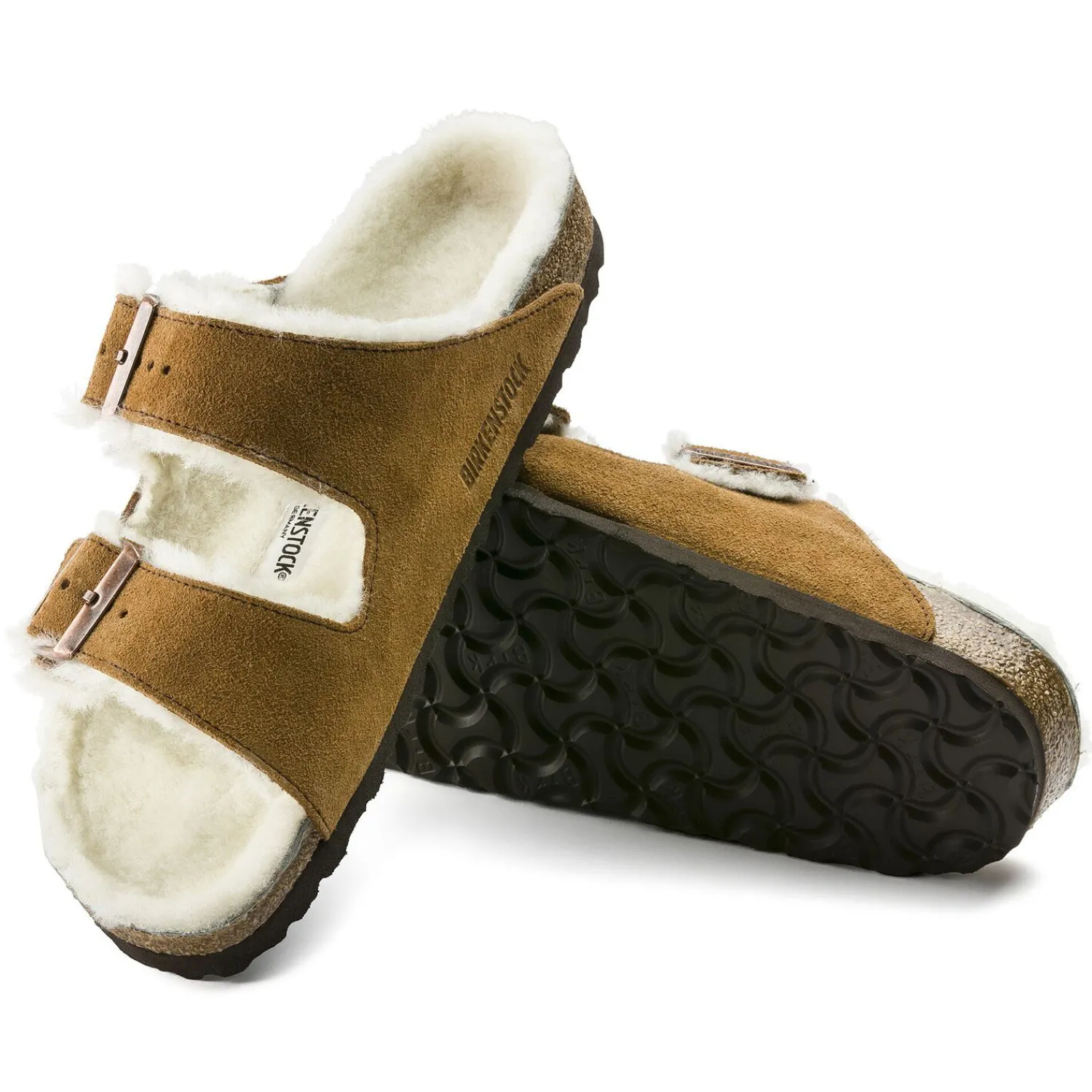 Discount Birkenstock Arizona En Fourrure D'Agneau Mink