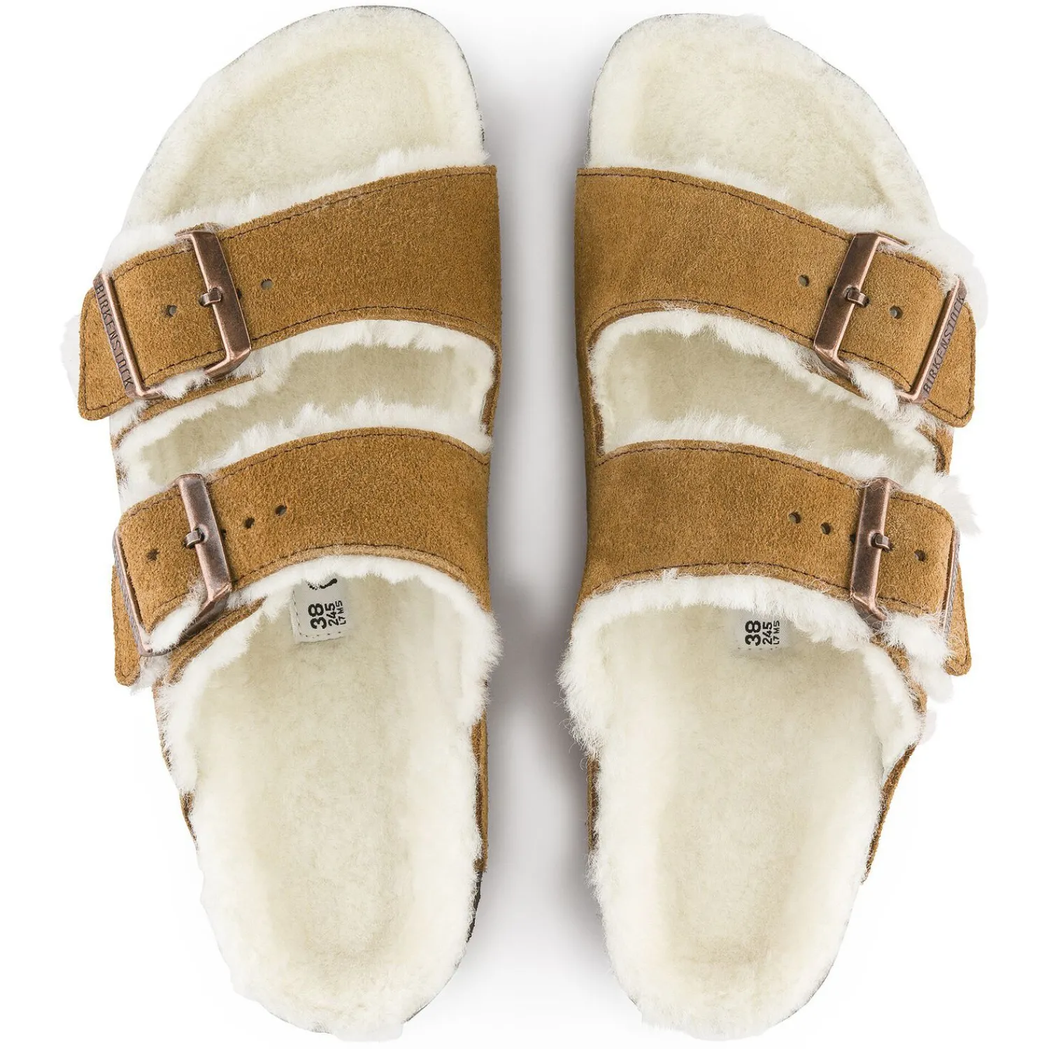Discount Birkenstock Arizona En Fourrure D'Agneau Mink