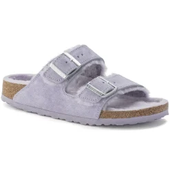 Fashion Birkenstock Arizona En Fourrure D'Agneau Purple Fog