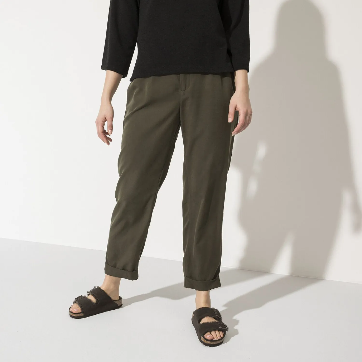 Cheap Birkenstock Arizona En Fourrure D'Agneau Mocha