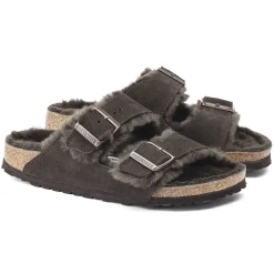Cheap Birkenstock Arizona En Fourrure D'Agneau Mocha