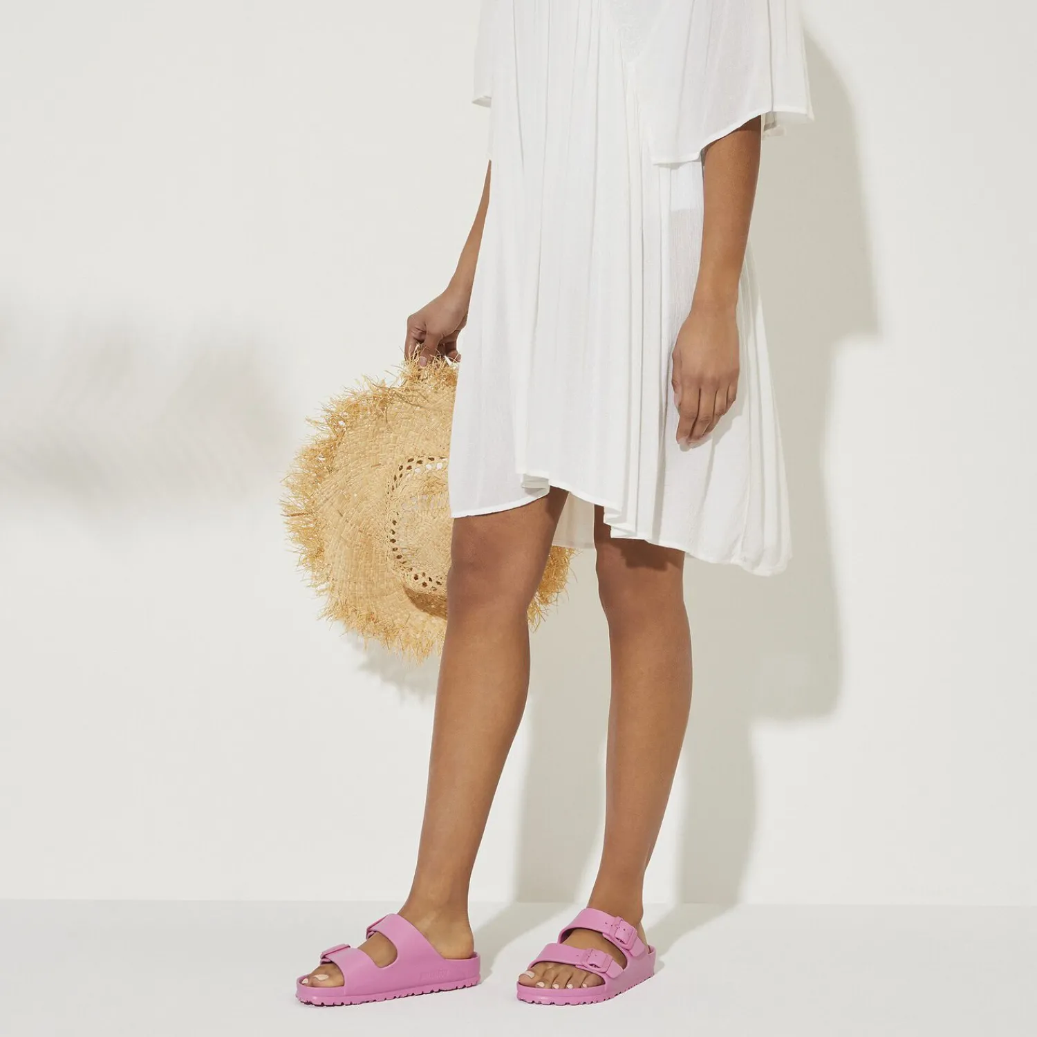 New Birkenstock Arizona Essentials Candy Pink