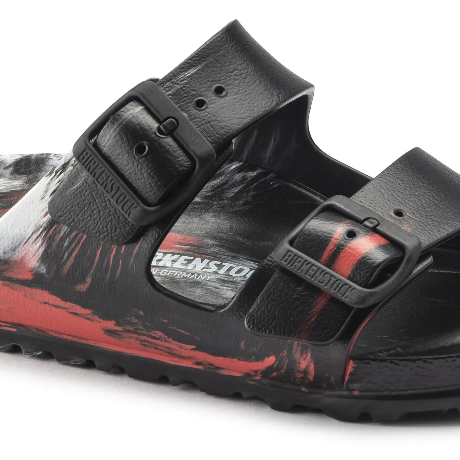 Best Birkenstock Arizona Essentials Multi Color Red/Black/White