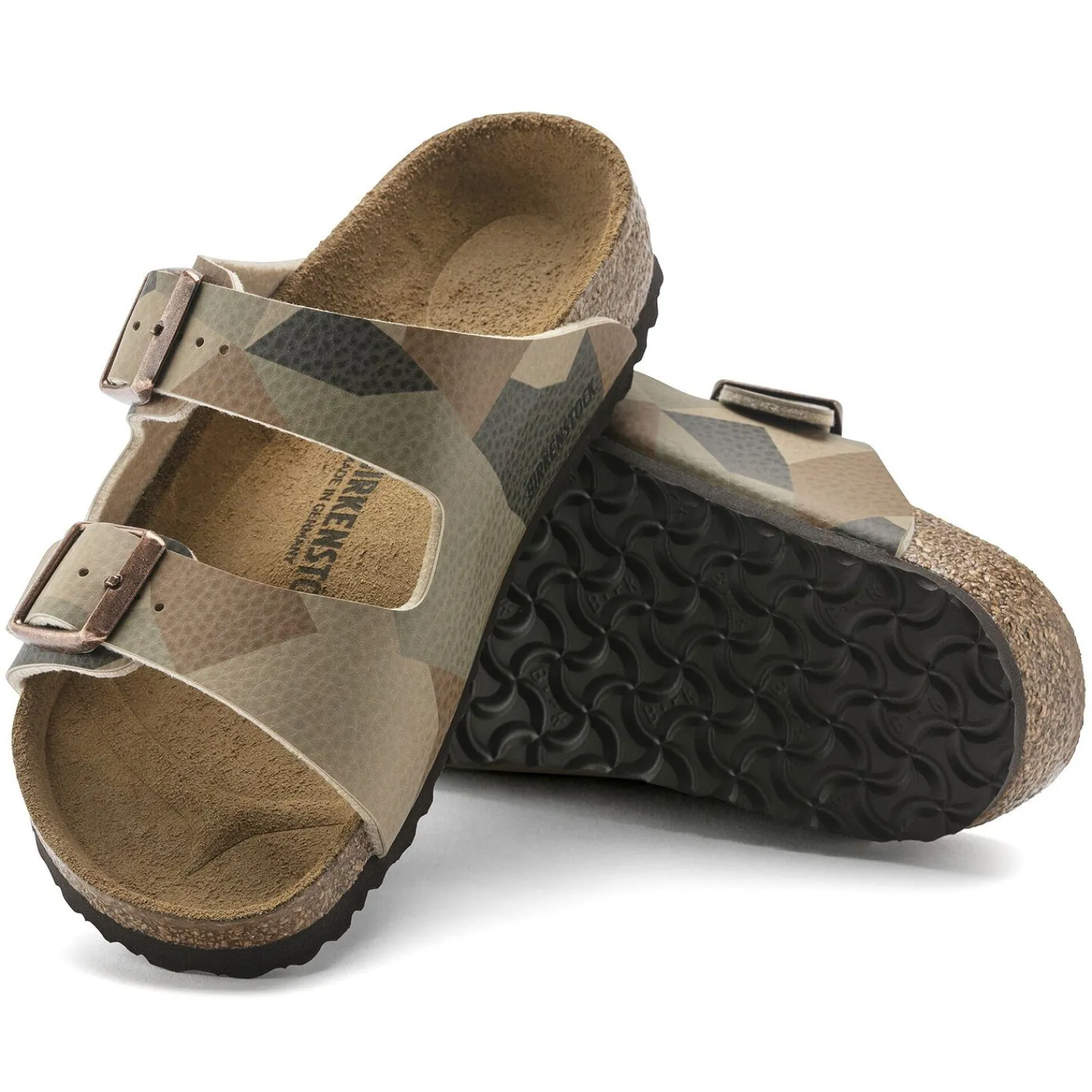 New Birkenstock Arizona Kids Desert Soil Geo Camo Core