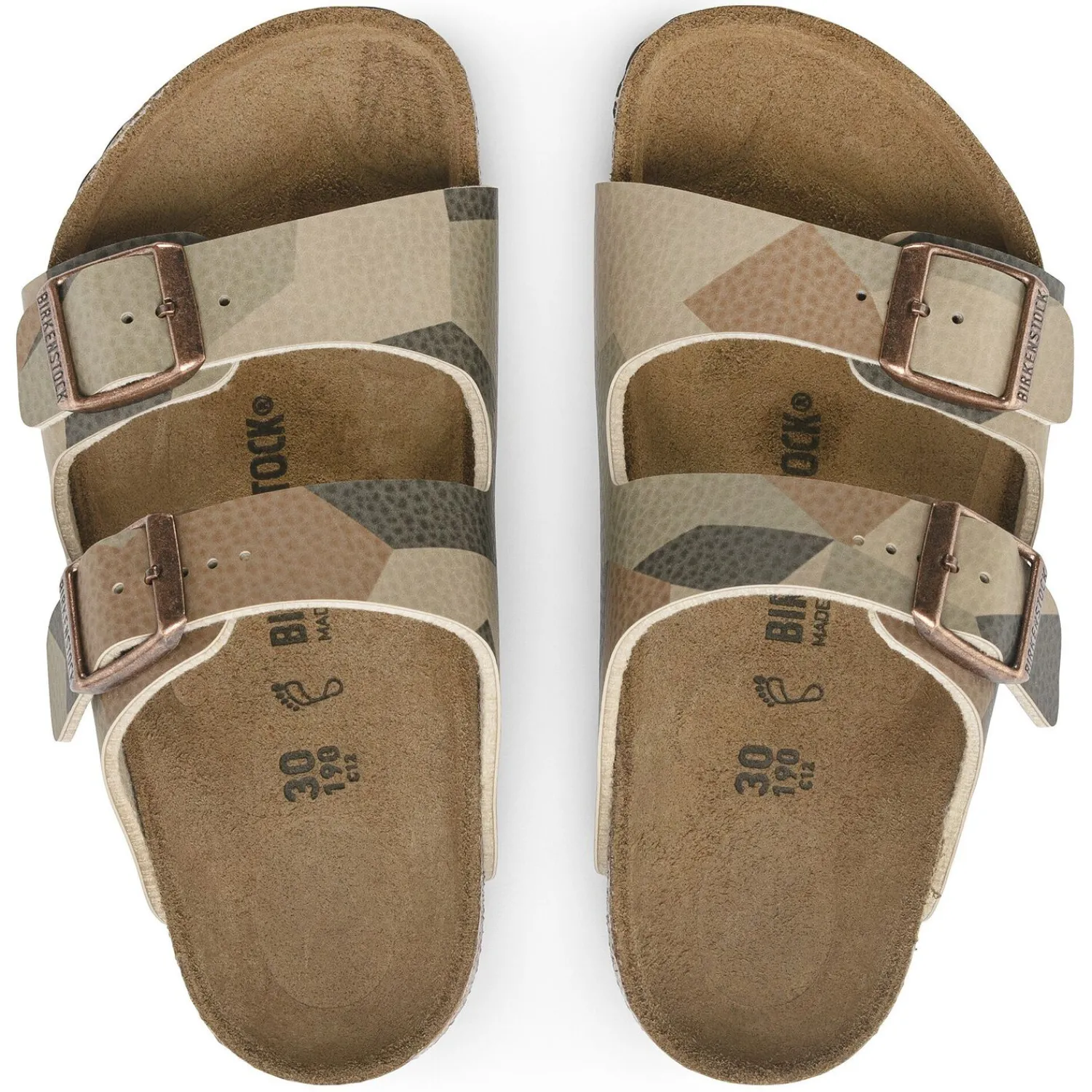 New Birkenstock Arizona Kids Desert Soil Geo Camo Core