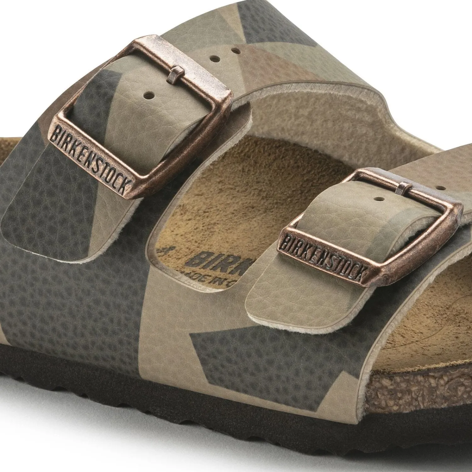 New Birkenstock Arizona Kids Desert Soil Geo Camo Core