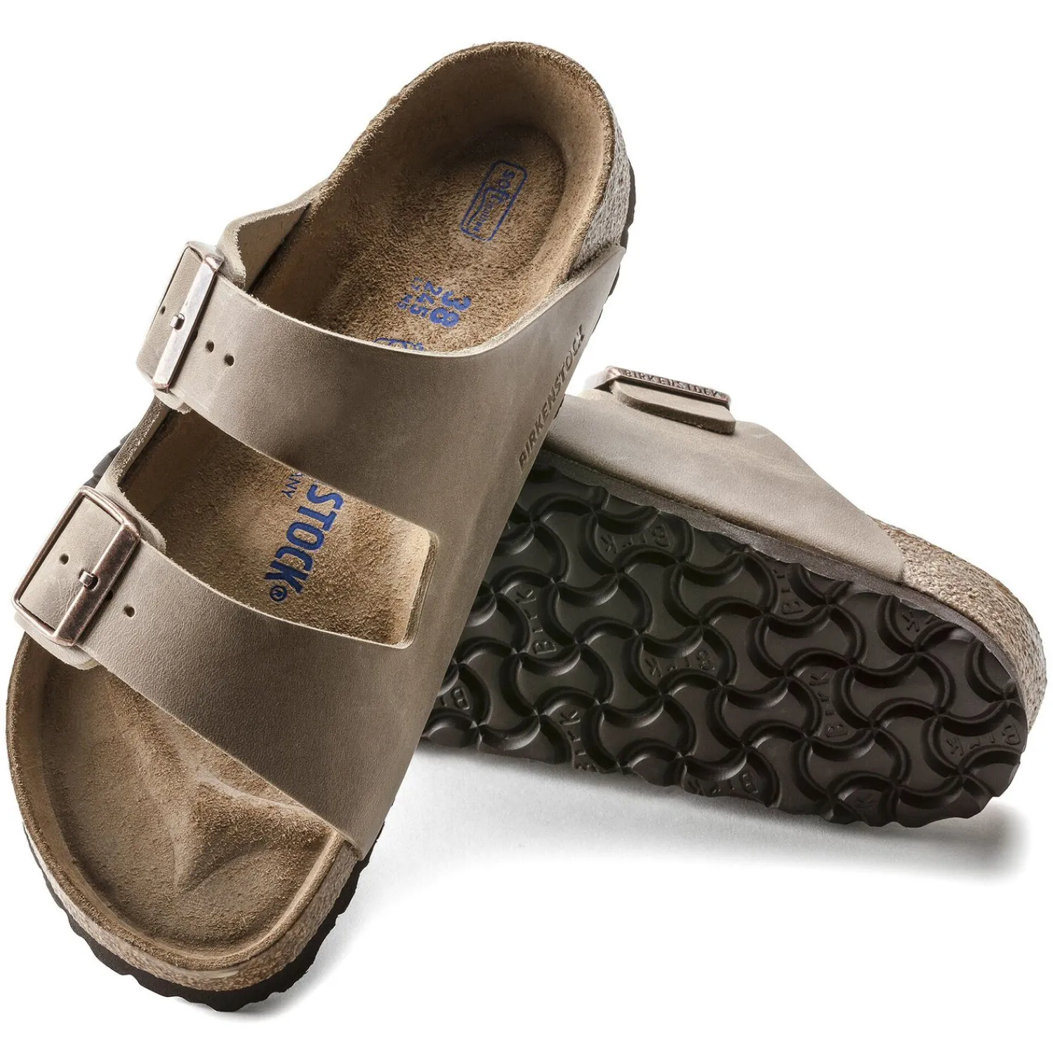 Cheap Birkenstock Arizona Lit De Pied Souple Tobacco Brown