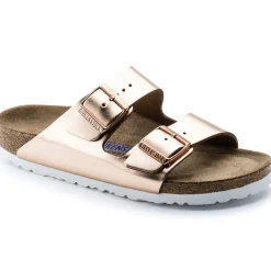Cheap Birkenstock Arizona Lit De Pied Souple Metallic Copper
