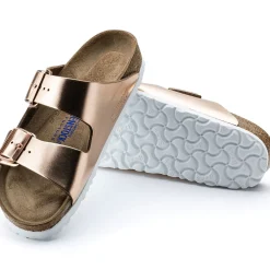 Cheap Birkenstock Arizona Lit De Pied Souple Metallic Copper