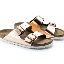 Cheap Birkenstock Arizona Lit De Pied Souple Metallic Copper