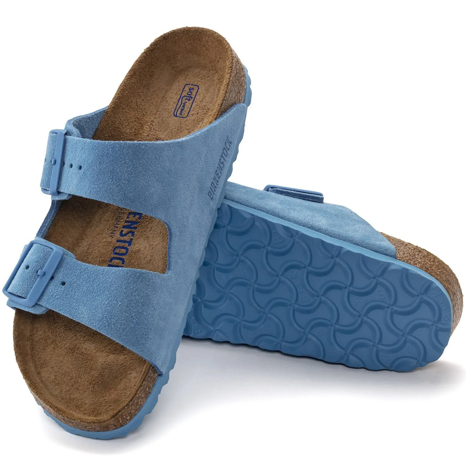 Outlet Birkenstock Arizona Lit De Pied Souple Blau