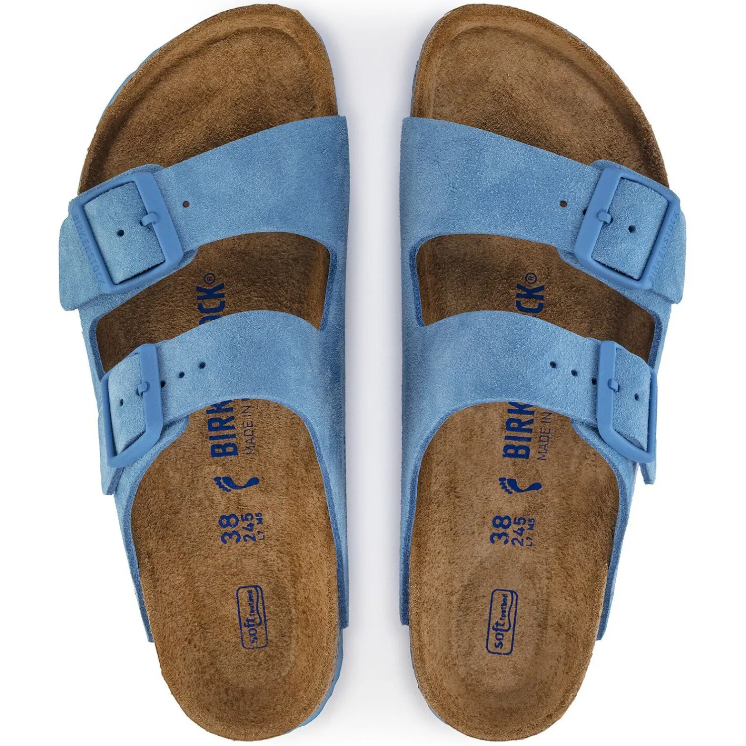 Outlet Birkenstock Arizona Lit De Pied Souple Blau