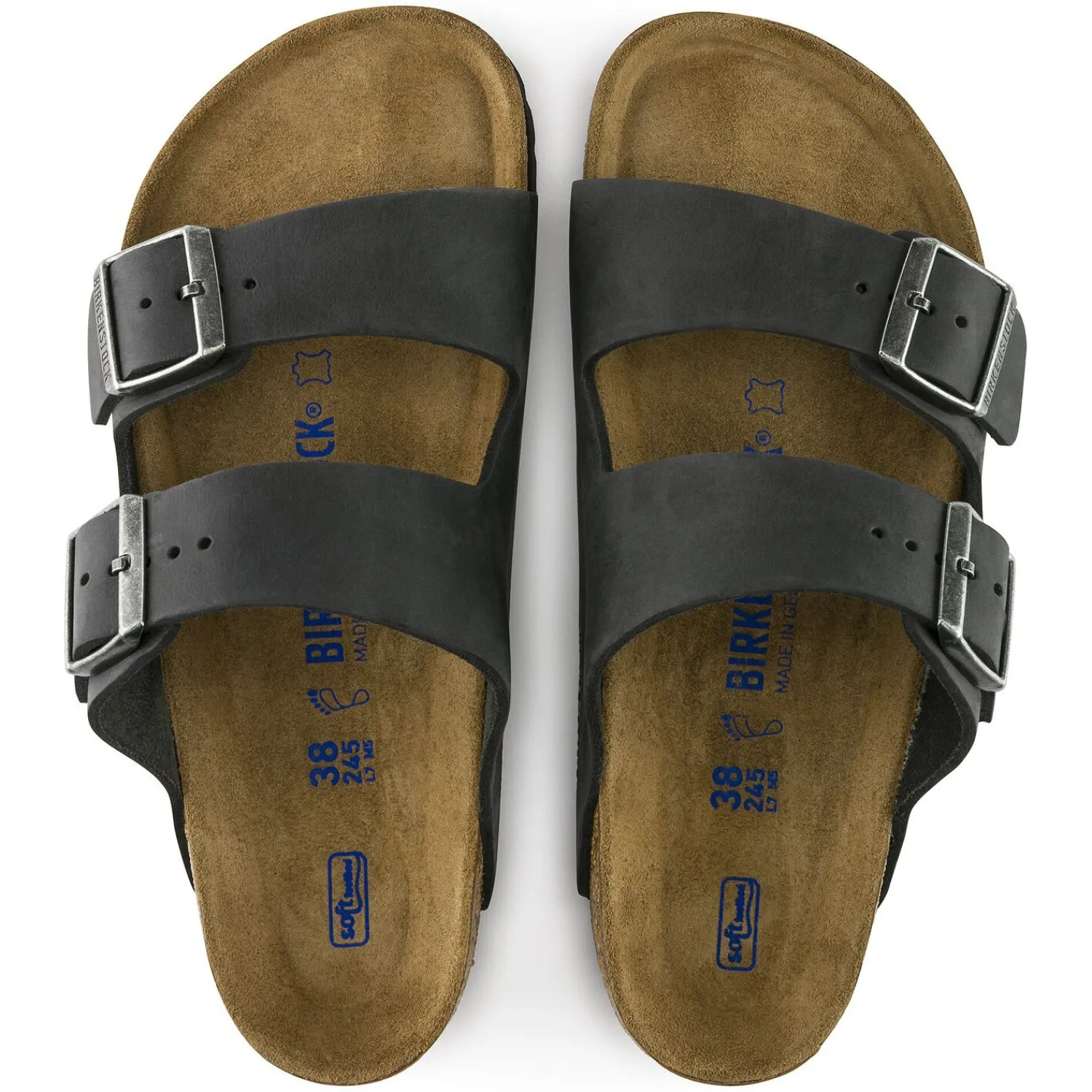 New Birkenstock Arizona Lit De Pied Souple Black