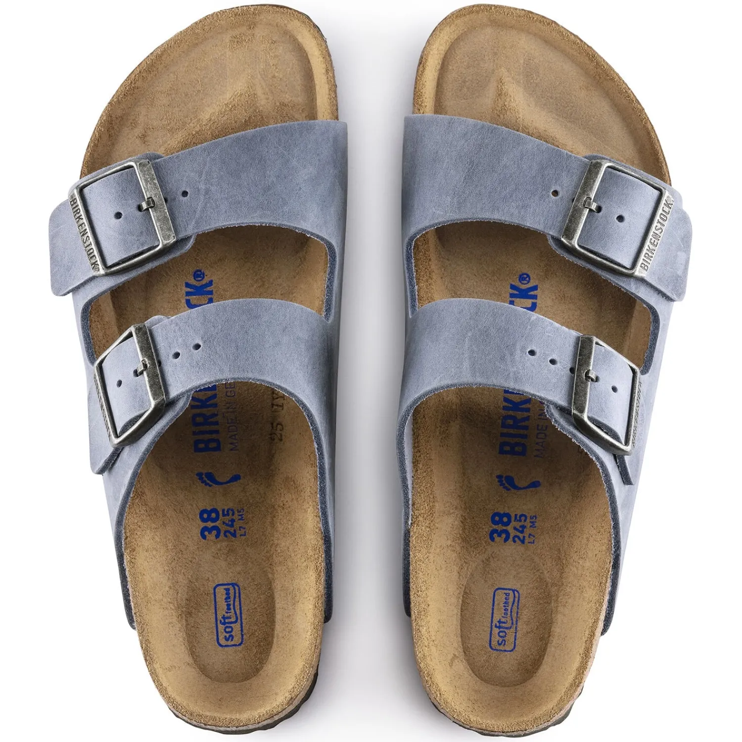 Outlet Birkenstock Arizona Lit De Pied Souple Dusty Blue