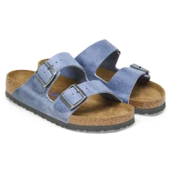 Outlet Birkenstock Arizona Lit De Pied Souple Dusty Blue