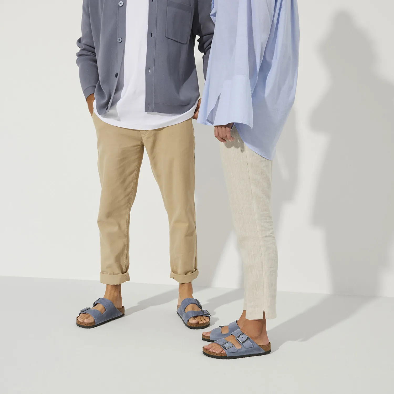 Outlet Birkenstock Arizona Lit De Pied Souple Dusty Blue