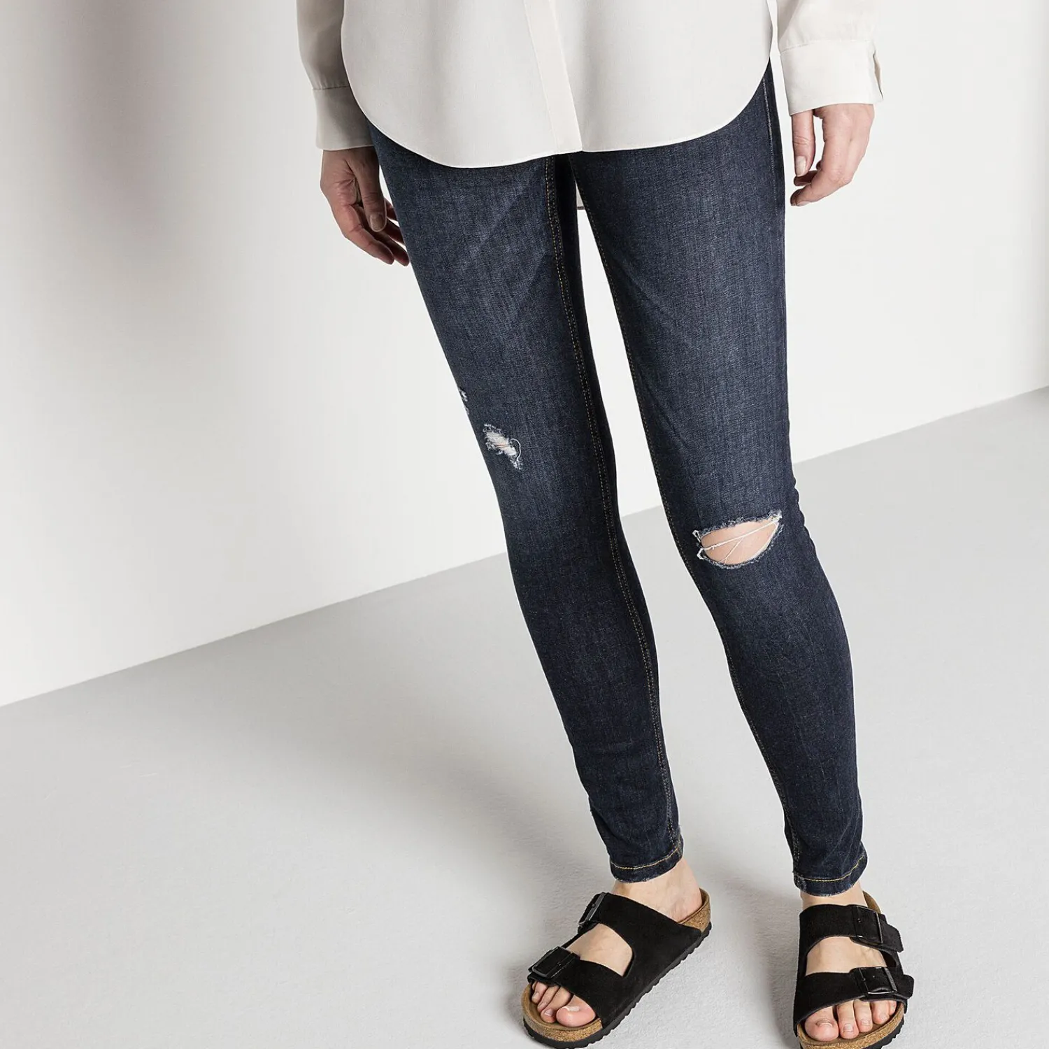 Fashion Birkenstock Arizona Lit De Pied Souple Black