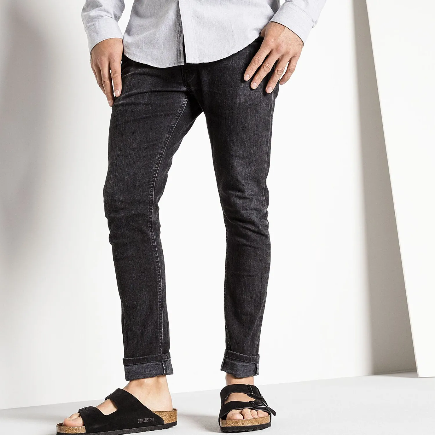 Fashion Birkenstock Arizona Lit De Pied Souple Black