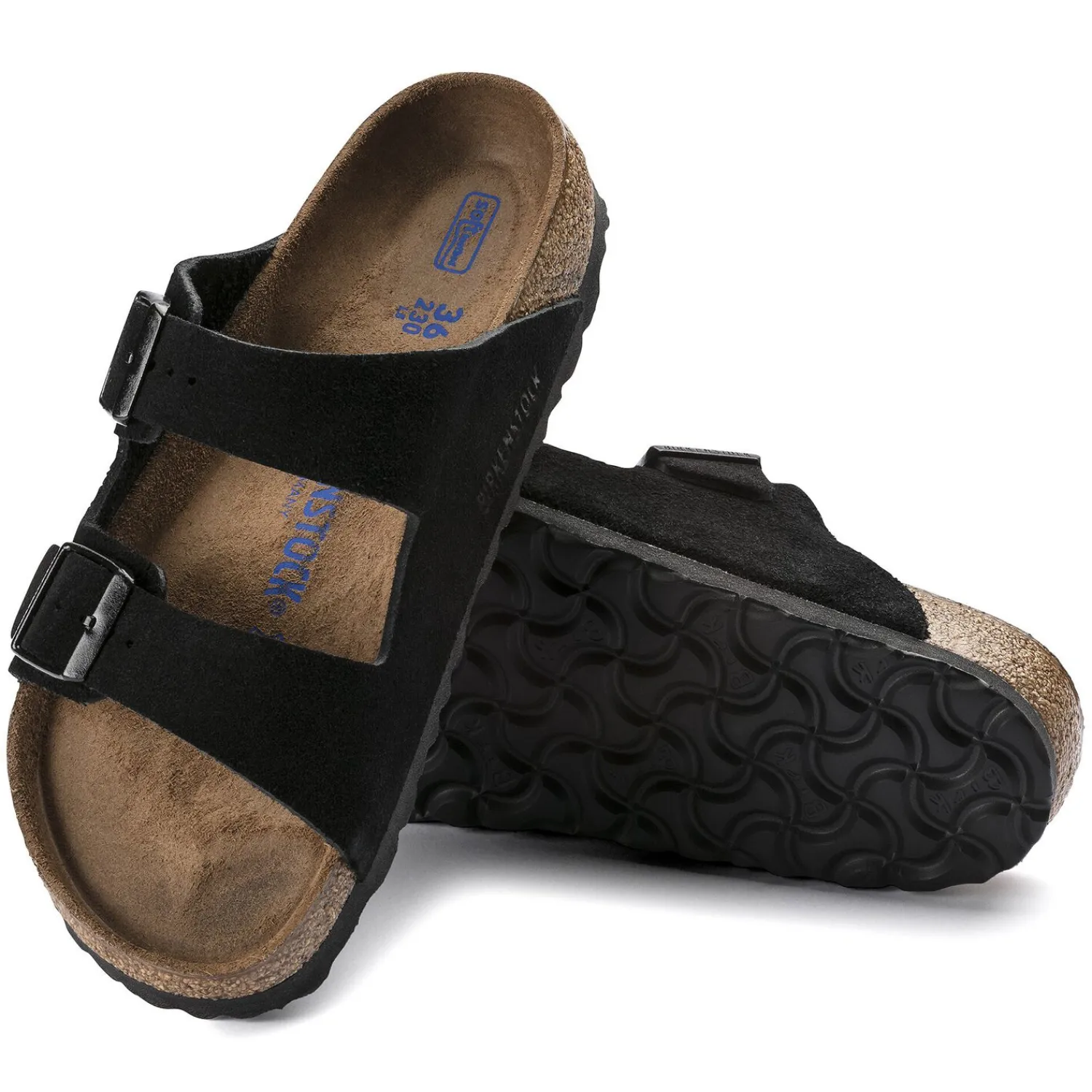 Fashion Birkenstock Arizona Lit De Pied Souple Black