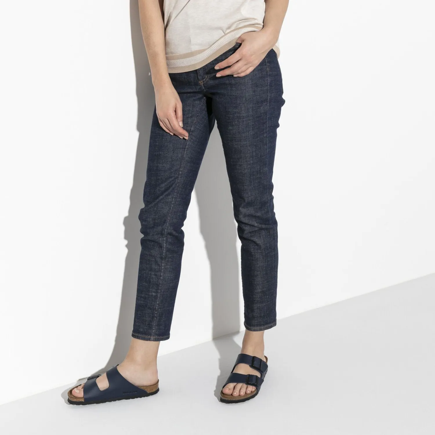 Fashion Birkenstock Arizona Lit De Pied Souple Blue