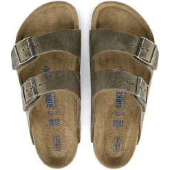 Clearance Birkenstock Arizona Lit De Pied Souple Faded Khaki