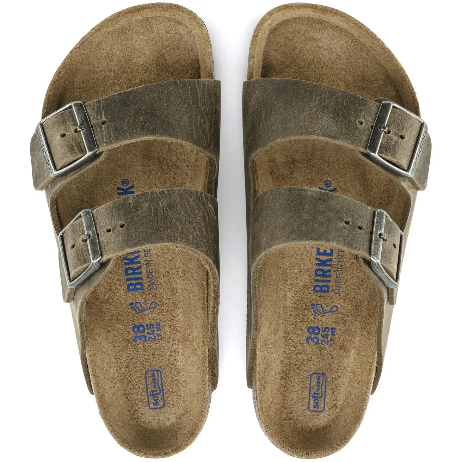 Clearance Birkenstock Arizona Lit De Pied Souple Faded Khaki