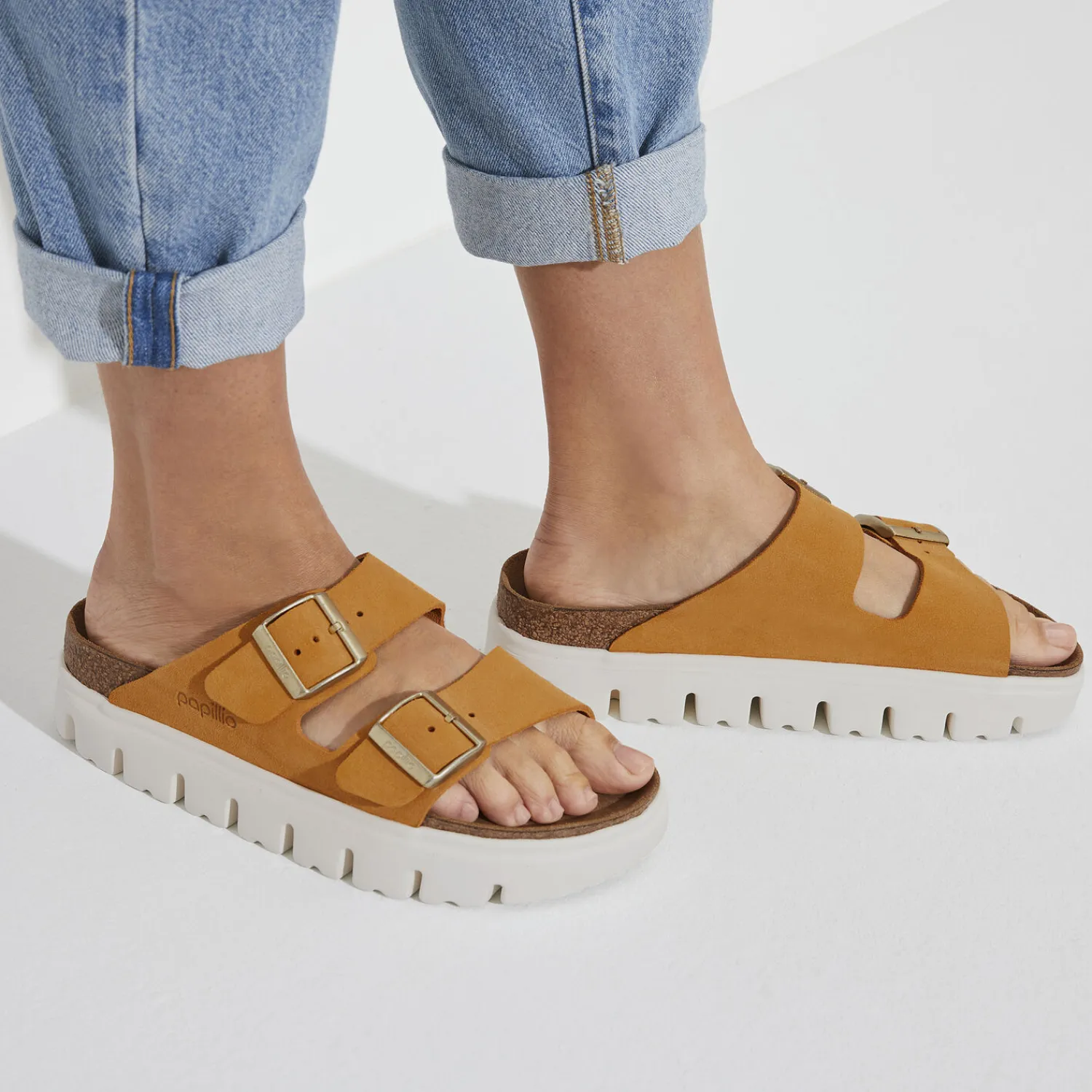 Shop Birkenstock Arizona Pap Chunky Apricot