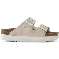 Best Birkenstock Arizona Platform Vegan Watercolor Pink/Blue