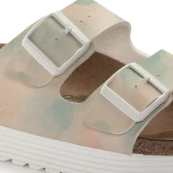 Best Birkenstock Arizona Platform Vegan Watercolor Pink/Blue