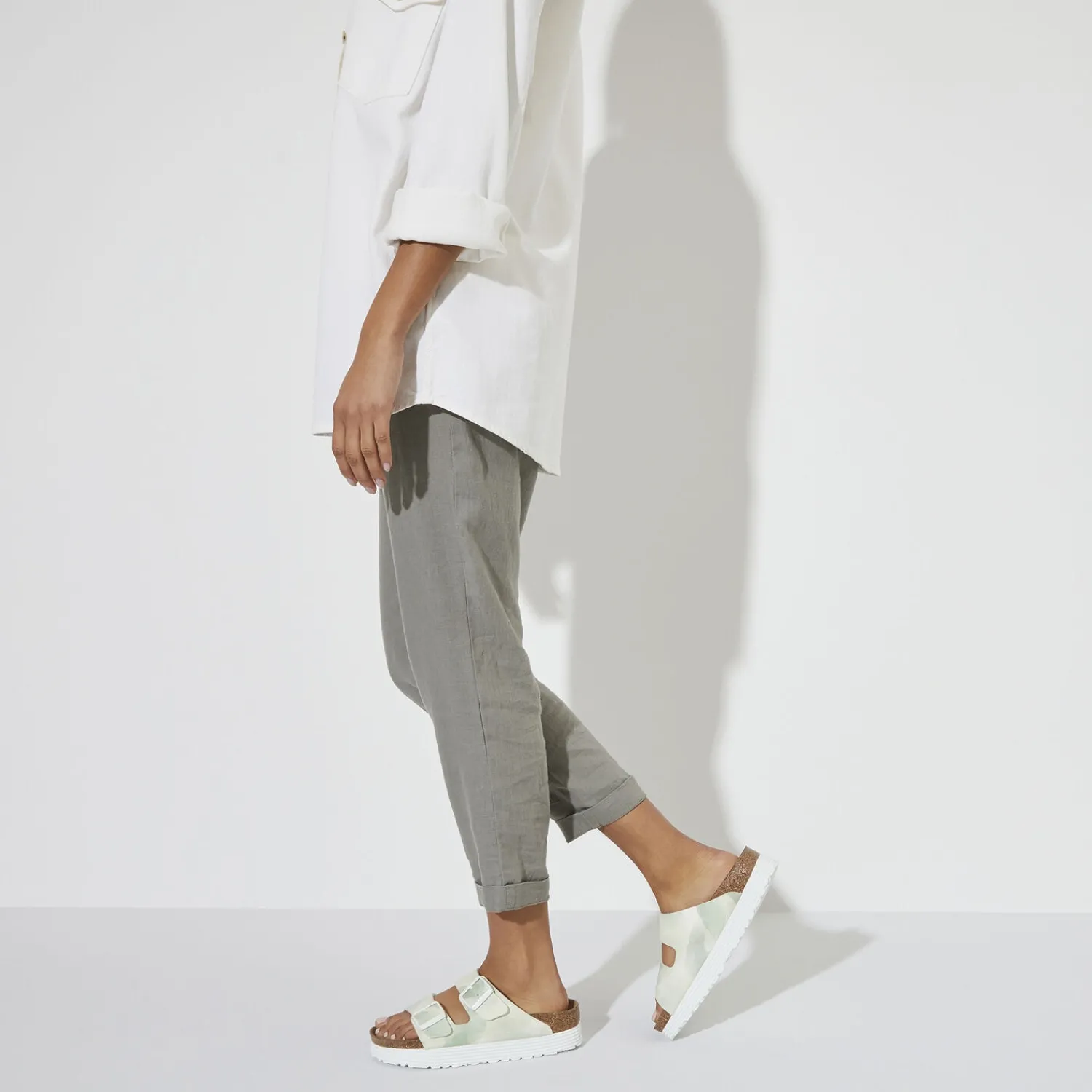 Flash Sale Birkenstock Arizona Platform Vegan Watercolor Khaki