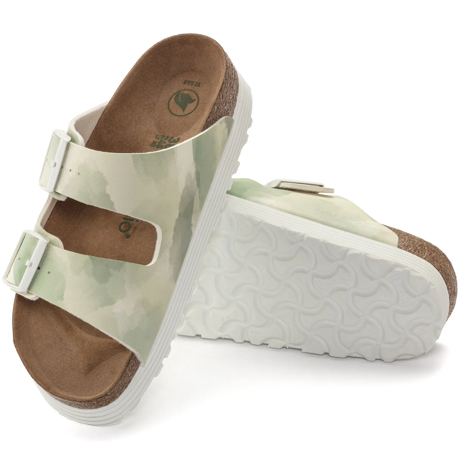 Flash Sale Birkenstock Arizona Platform Vegan Watercolor Khaki