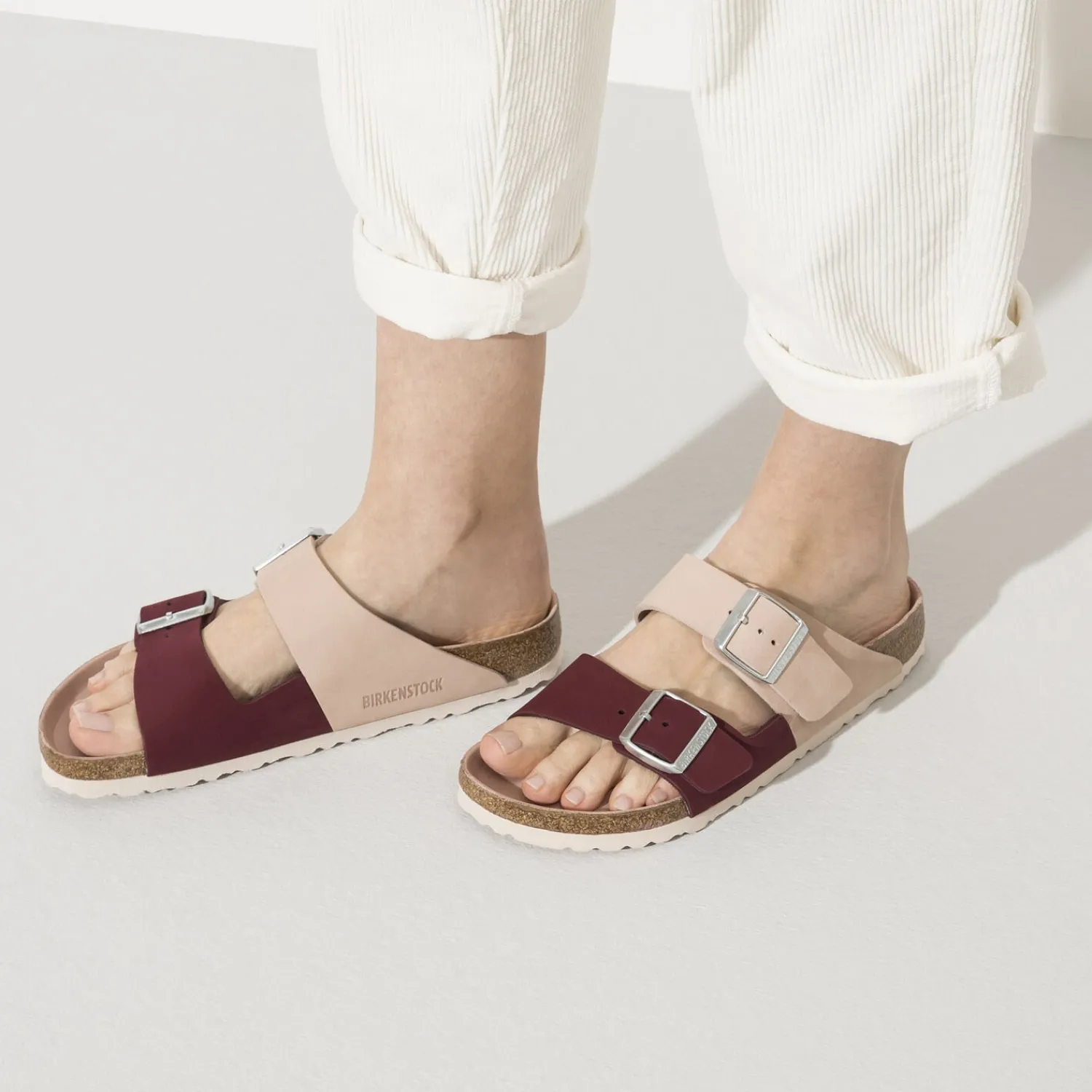 Cheap Birkenstock Arizona Split Maroon