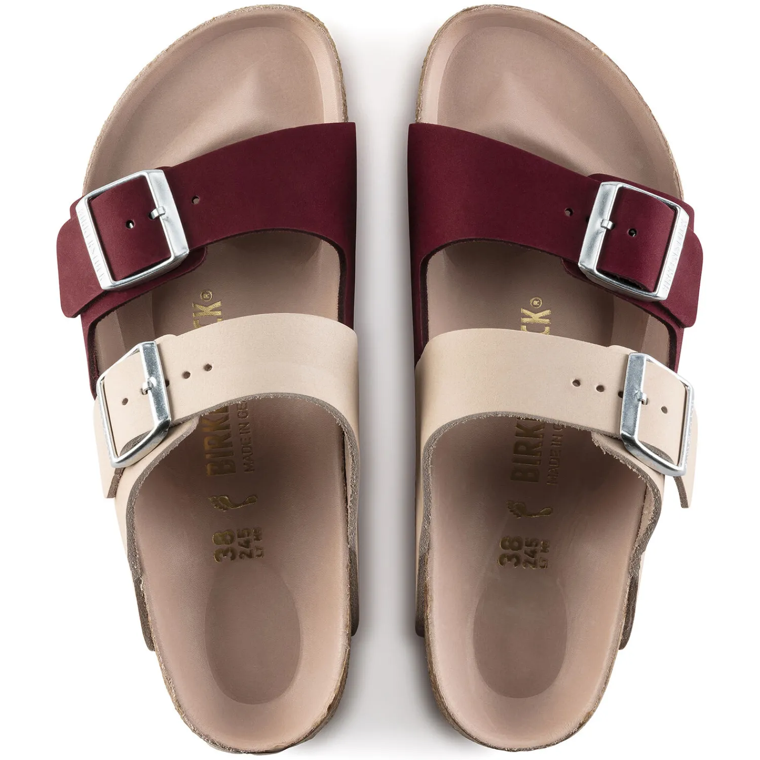 Cheap Birkenstock Arizona Split Maroon