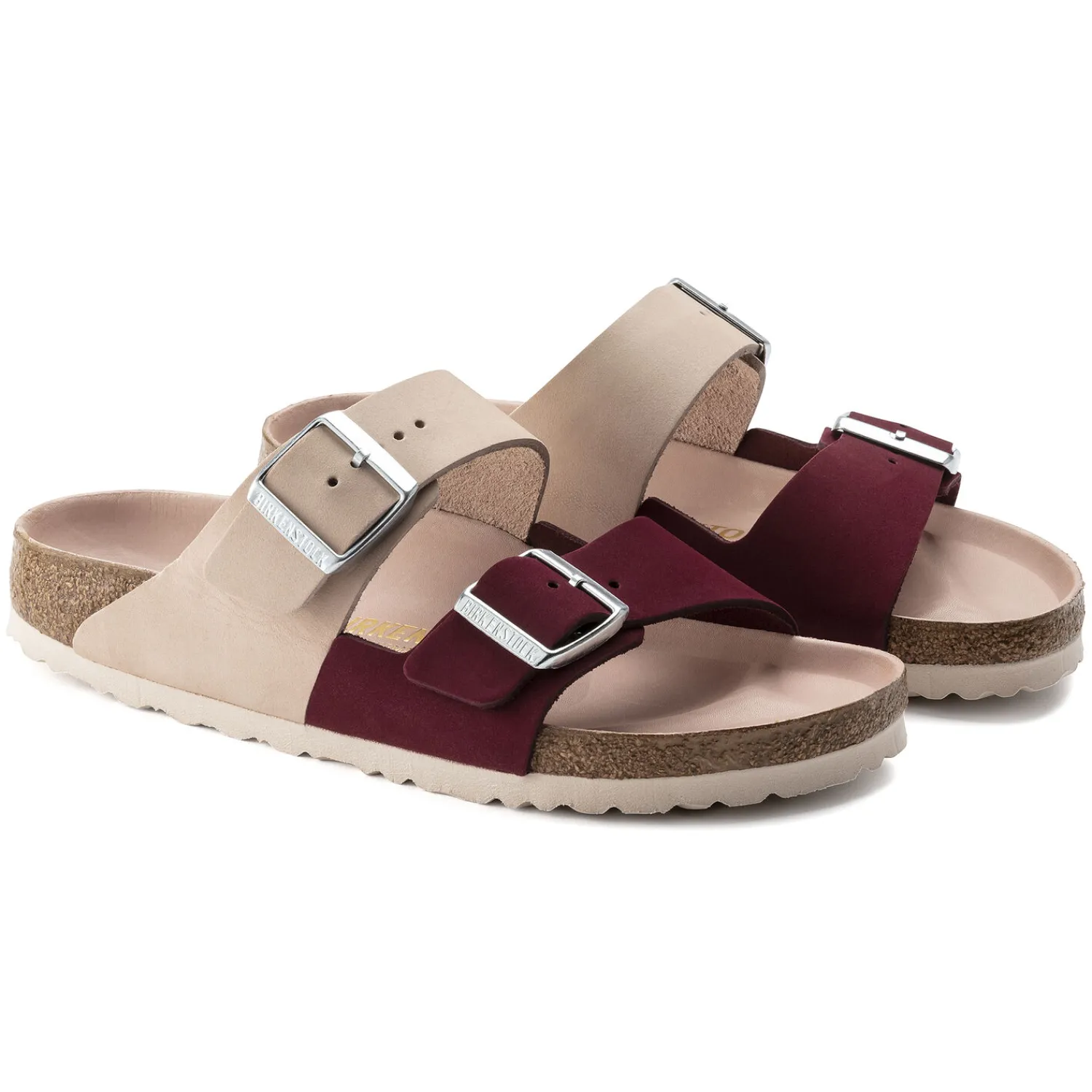 Cheap Birkenstock Arizona Split Maroon