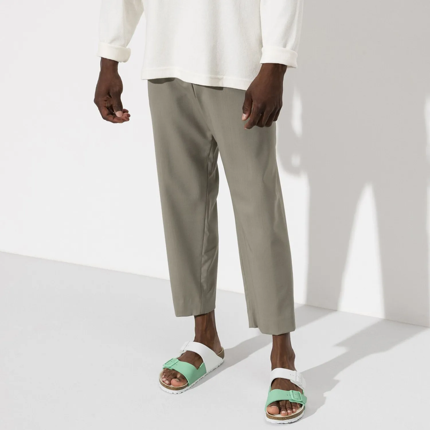 Hot Birkenstock Arizona Split White/Bold Jade