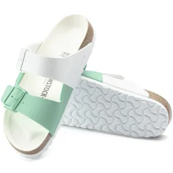 Hot Birkenstock Arizona Split White/Bold Jade