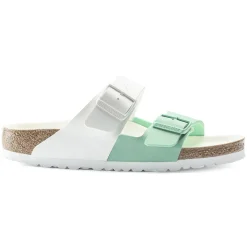 Hot Birkenstock Arizona Split White/Bold Jade
