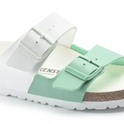 Hot Birkenstock Arizona Split White/Bold Jade