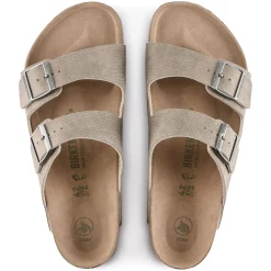 Cheap Birkenstock Arizona Vegan Desert Dust Gray Taupe
